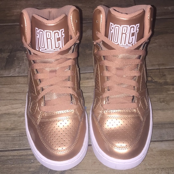 rose gold air force 1 high top